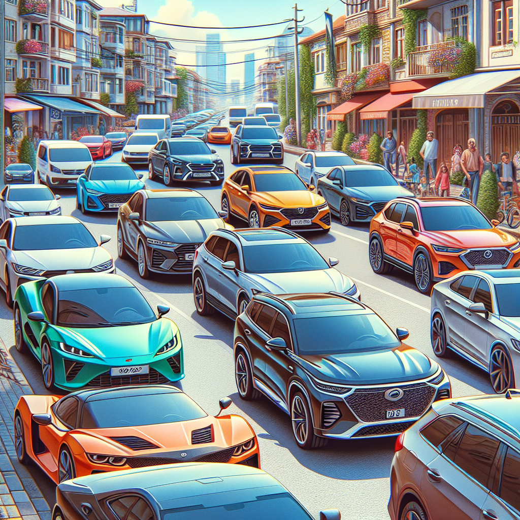 Türkiye'de en çok satan Otomobil Modelleri ve Markalar 2025 realistic style.