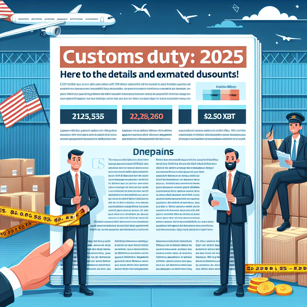 Gümrük Vergisi 2025'de ne olacak ? İşte Detaylar ve Tahmini indirimler! realistic style.