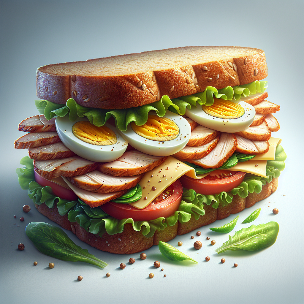Doğru Sandviç Nasıl Olmalı ? Protein bombası bir tarif! realistic style.