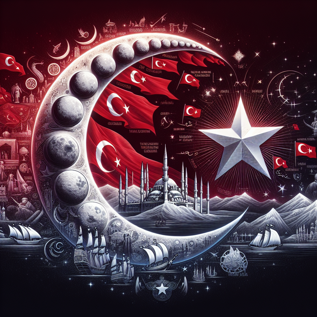 Türk Bayrağındaki Ay ve Yıldız Nereden Geliyor ? İşte Şanlı Türk Bayrağımızın Tarihi realistic style.