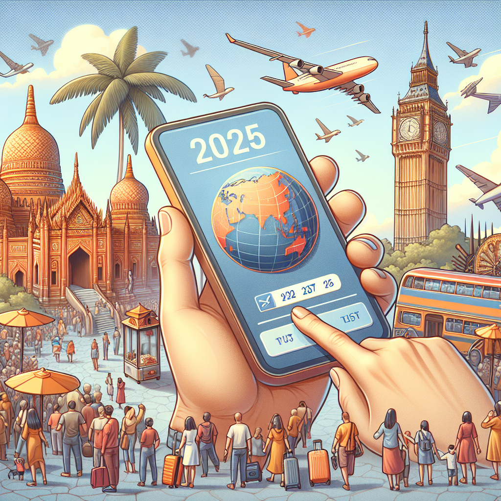 Yeni Yılda 2025'de beklenen Turizm Rakamları realistic style.