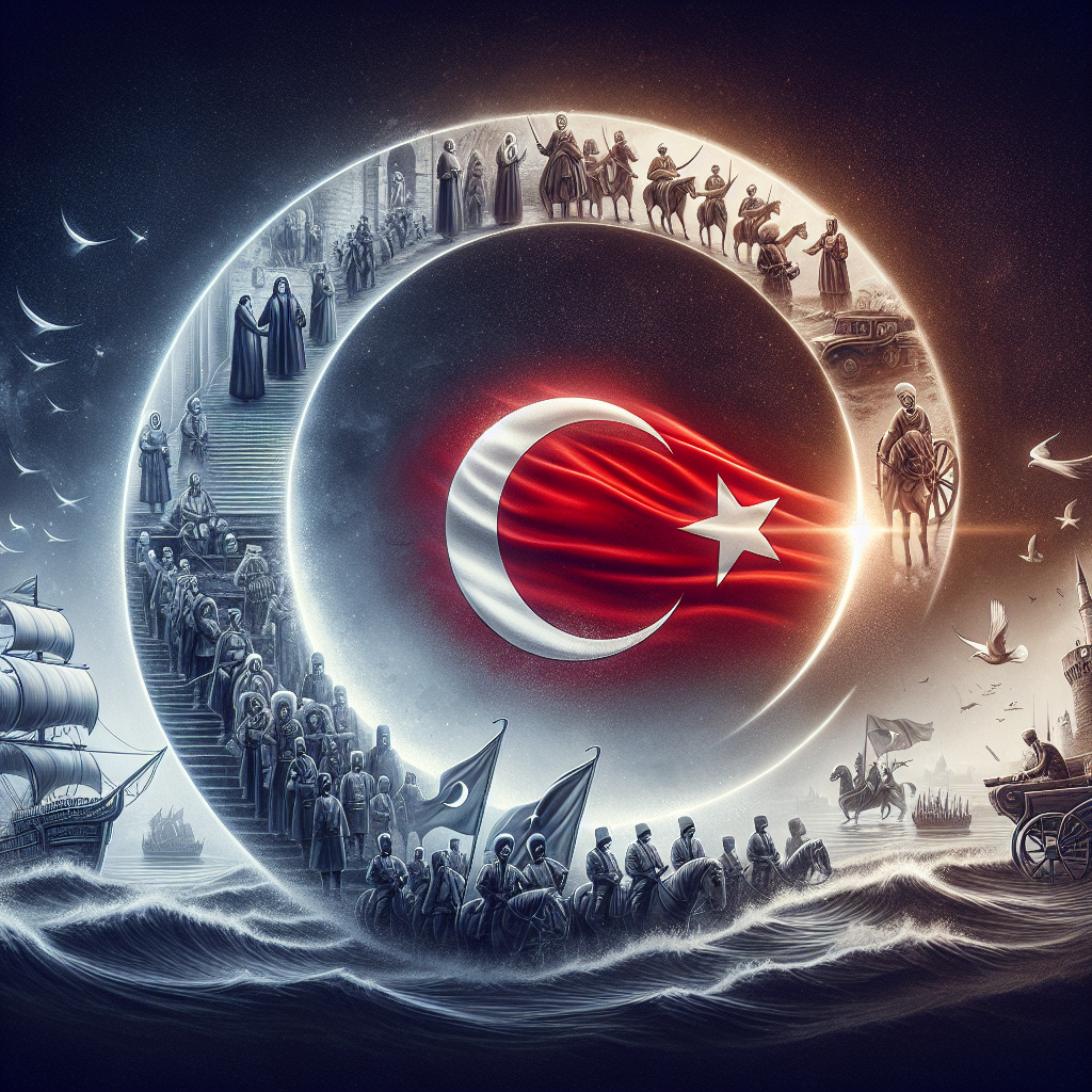 Türk Bayrağındaki Ay ve Yıldız Nereden Geliyor ? İşte Şanlı Türk Bayrağımızın Tarihi realistic style.