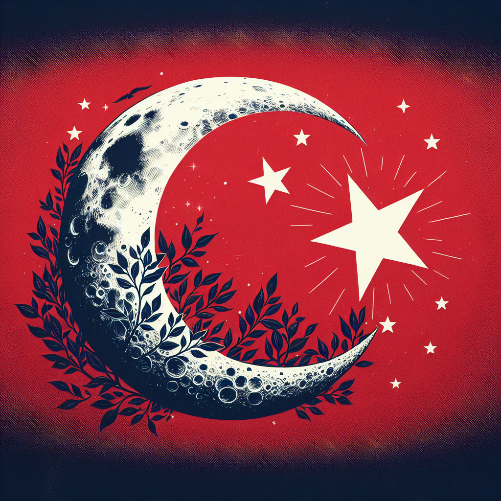Türk Bayrağındaki Ay ve Yıldız Nereden Geliyor ? İşte Şanlı Türk Bayrağımızın Tarihi realistic style.