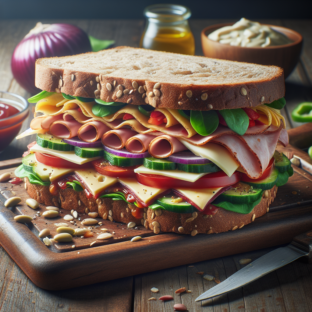 Doğru Sandviç Nasıl Olmalı ? Protein bombası bir tarif! realistic style.