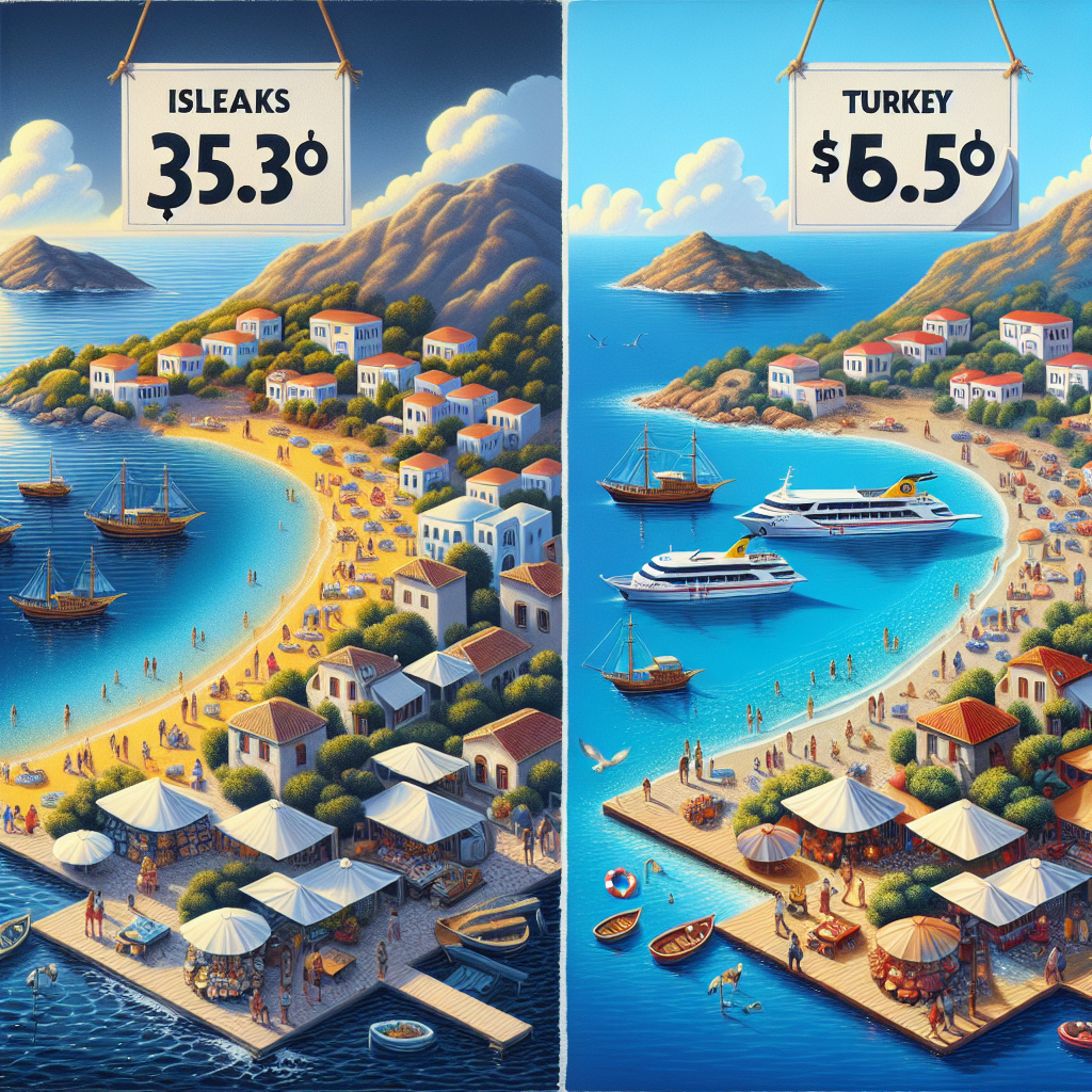 Yunan adaları tatilinin Türkiye'den ucuz olması realistic style