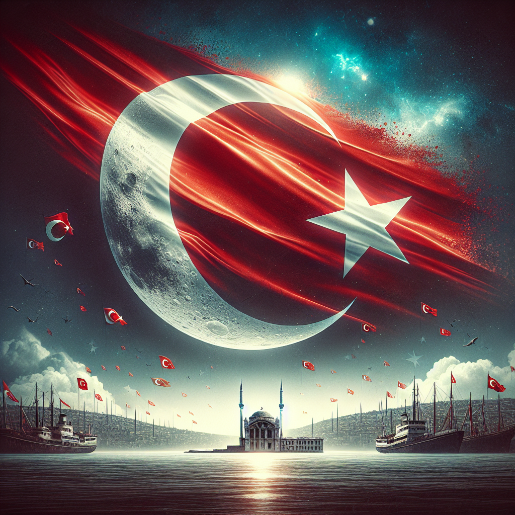 Türk Bayrağındaki Ay ve Yıldız Nereden Geliyor ? İşte Şanlı Türk Bayrağımızın Tarihi realistic style.