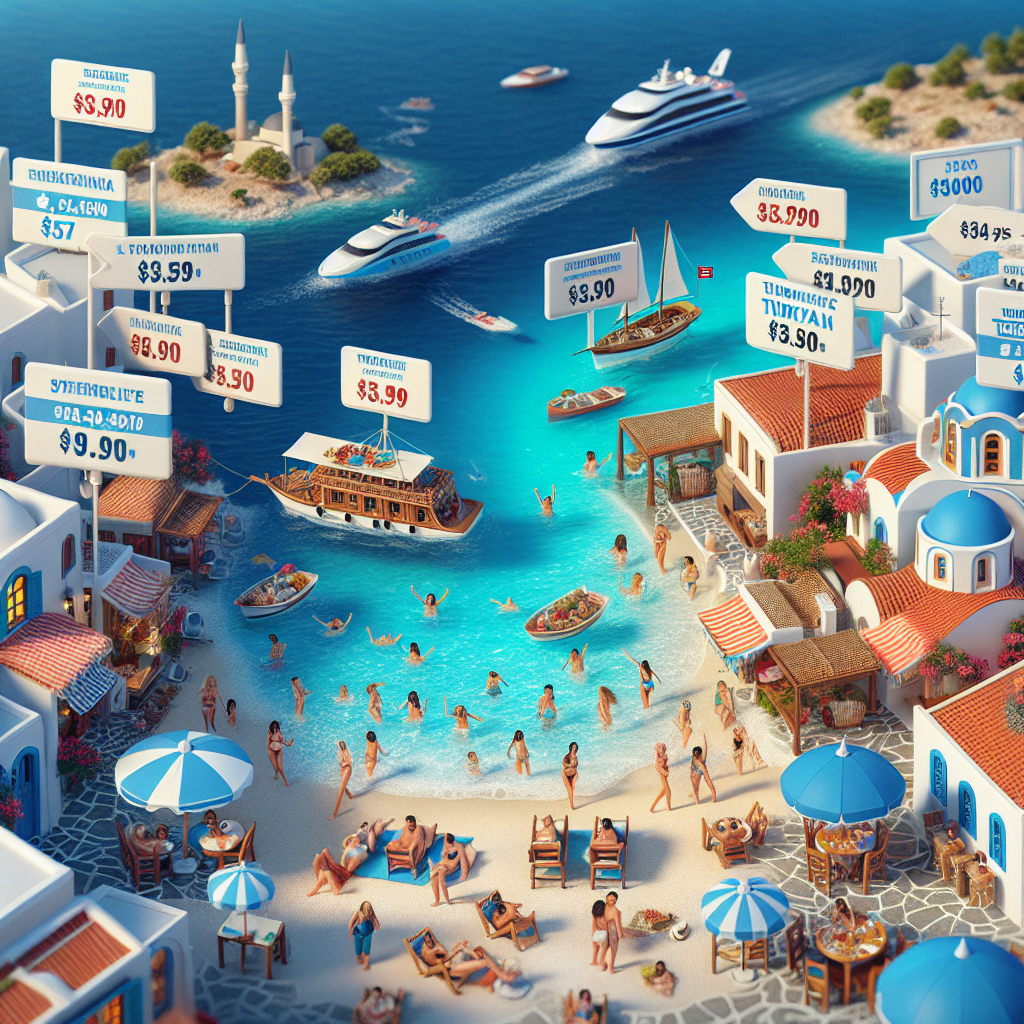 Yunan adaları tatilinin Türkiye'den ucuz olması realistic style