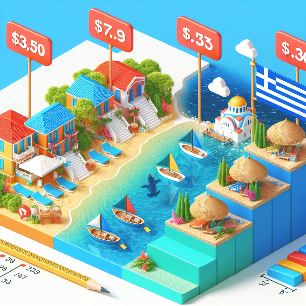 Yunan adaları tatilinin Türkiye'den ucuz olması realistic style