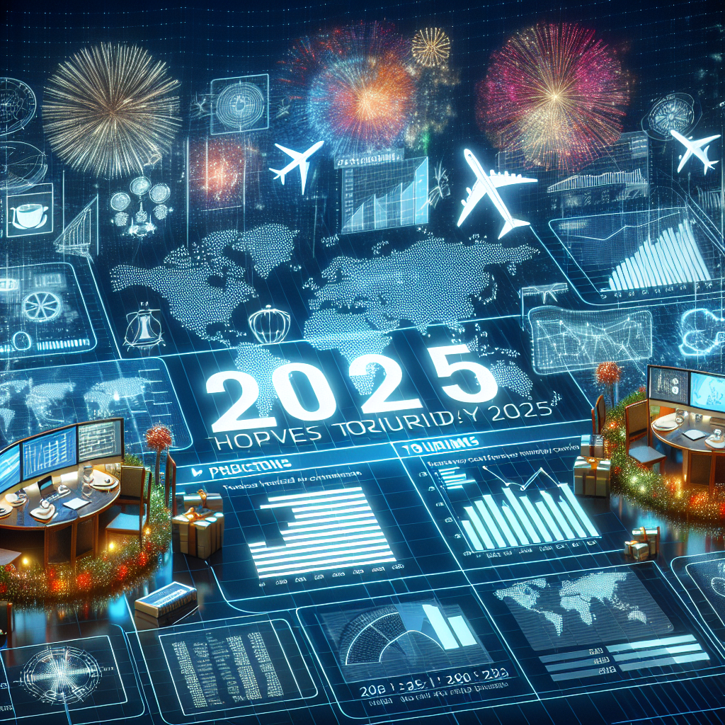 Yeni Yılda 2025'de beklenen Turizm Rakamları realistic style.