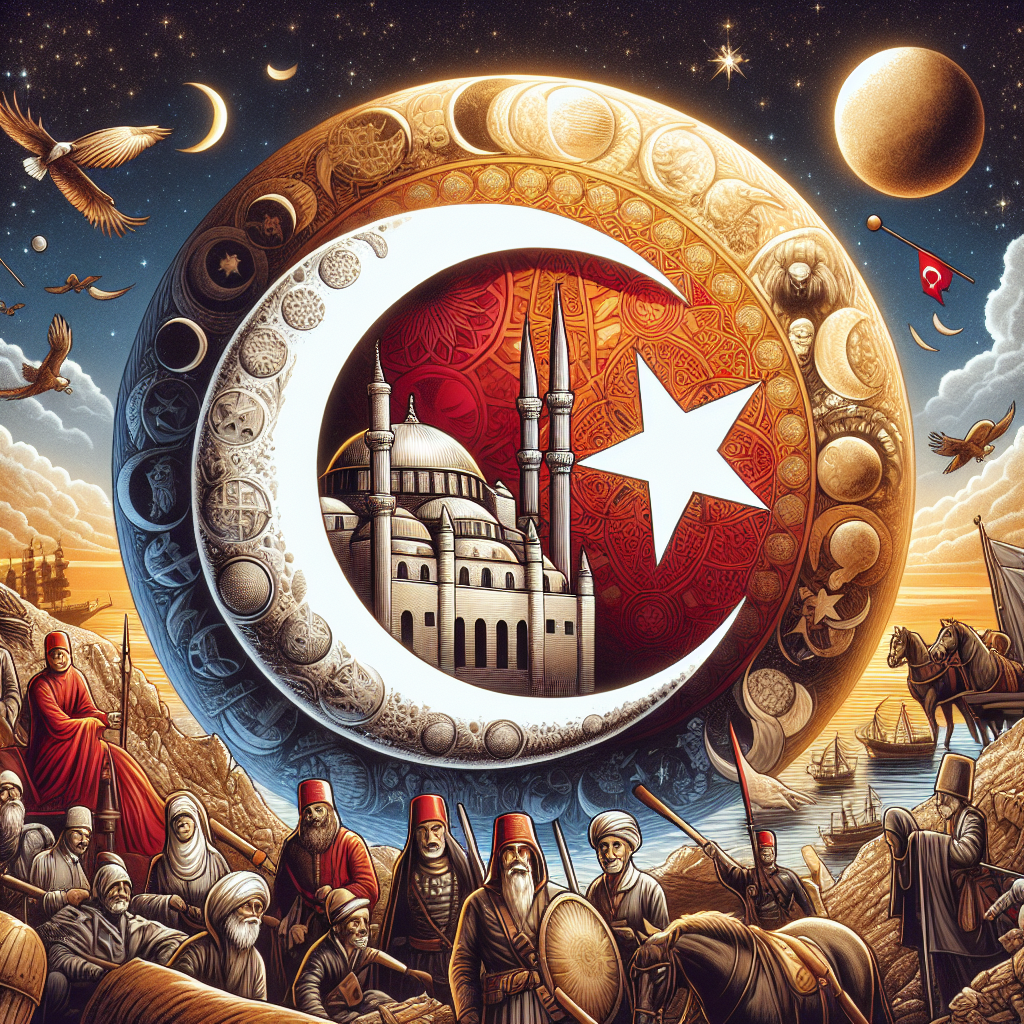Türk Bayrağındaki Ay ve Yıldız Nereden Geliyor ? İşte Şanlı Türk Bayrağımızın Tarihi realistic style.