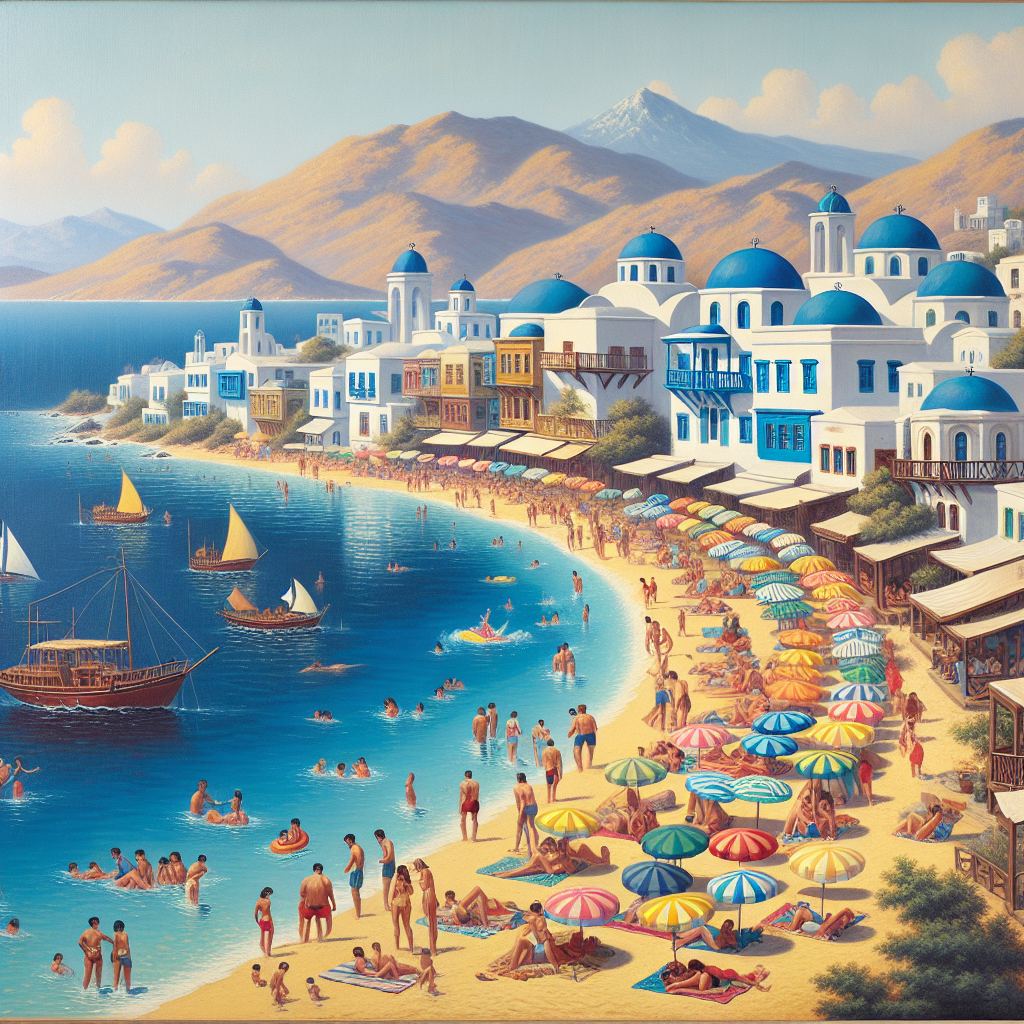 Yunan adaları tatilinin Türkiye'den ucuz olması realistic style