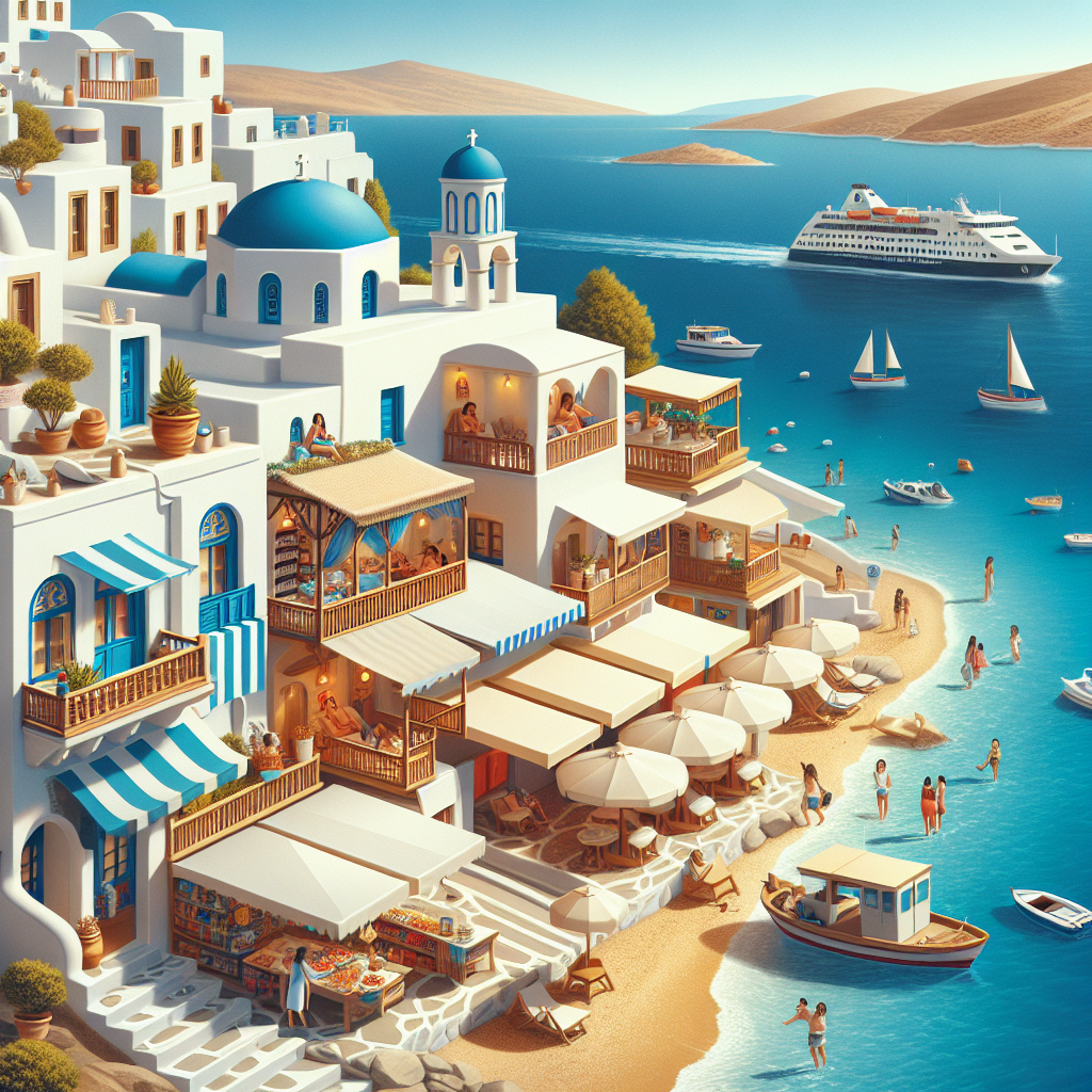 Yunan adaları tatilinin Türkiye'den ucuz olması realistic style