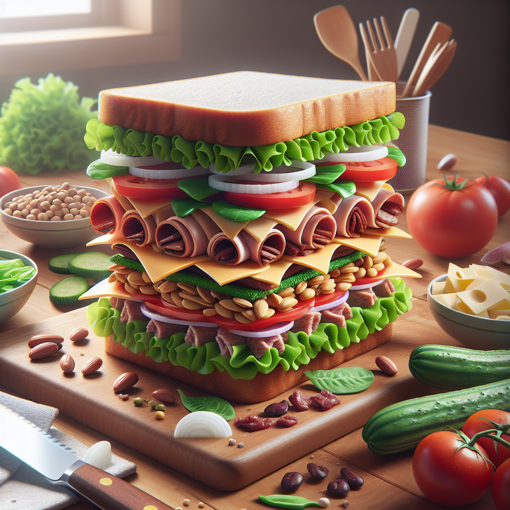Doğru Sandviç Nasıl Olmalı ? Protein bombası bir tarif! realistic style.