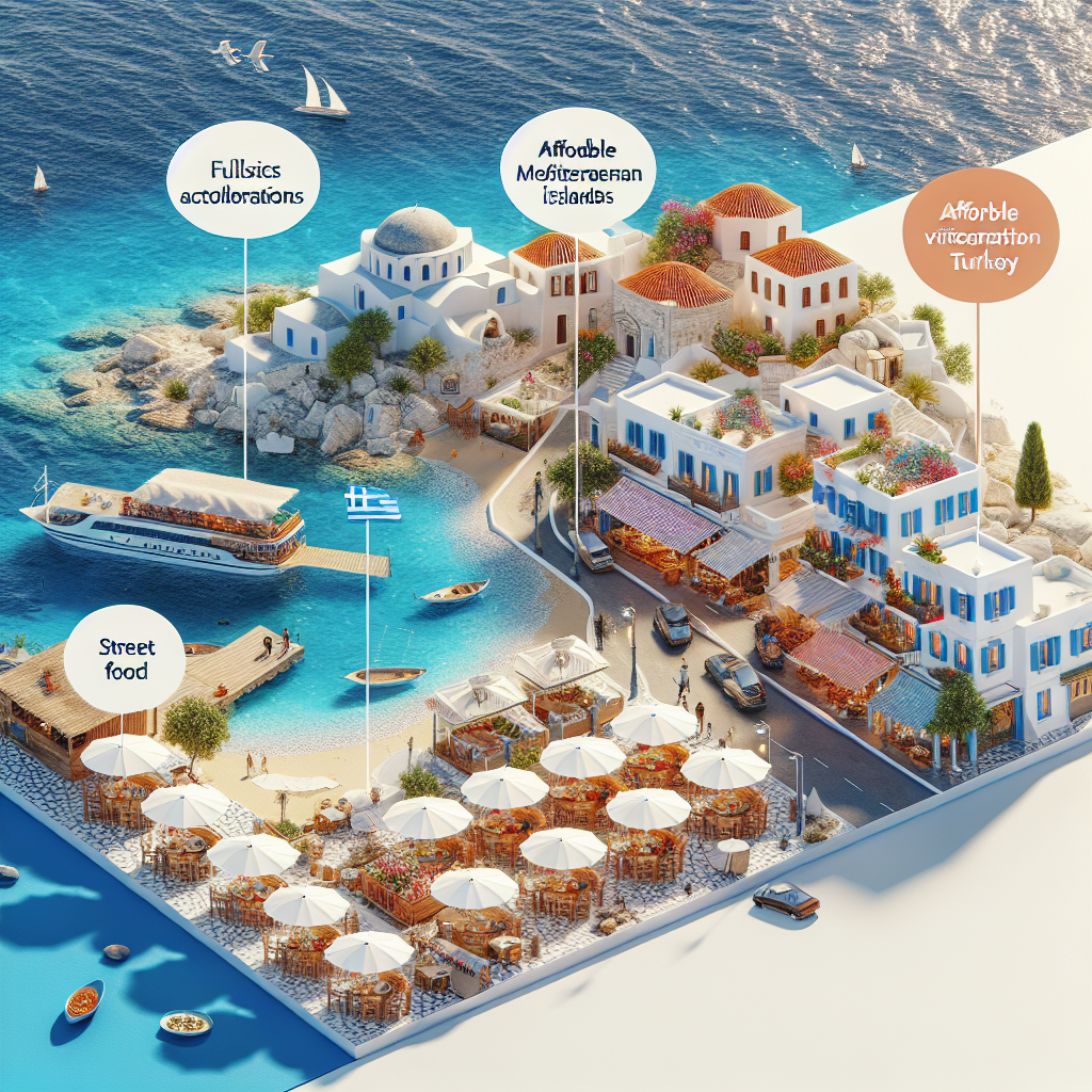 Yunan adaları tatilinin Türkiye'den ucuz olması realistic style