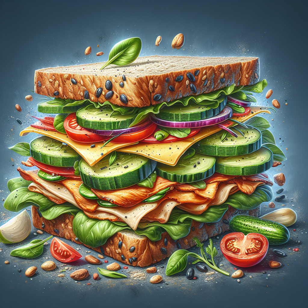 Doğru Sandviç Nasıl Olmalı ? Protein bombası bir tarif! realistic style.