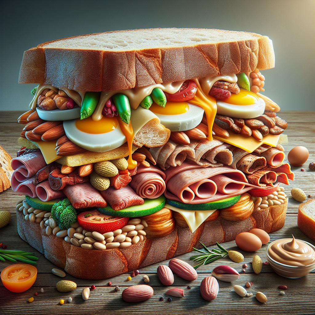 Doğru Sandviç Nasıl Olmalı ? Protein bombası bir tarif! realistic style.