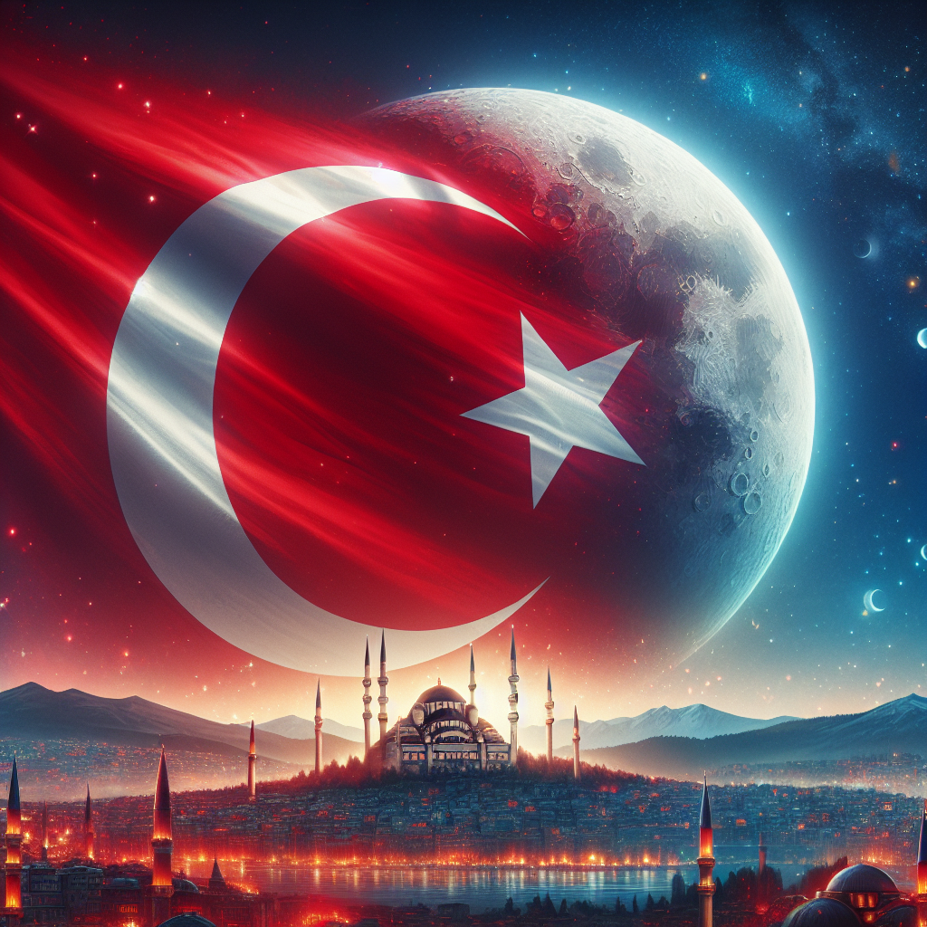 Türk Bayrağındaki Ay ve Yıldız Nereden Geliyor ? İşte Şanlı Türk Bayrağımızın Tarihi realistic style.