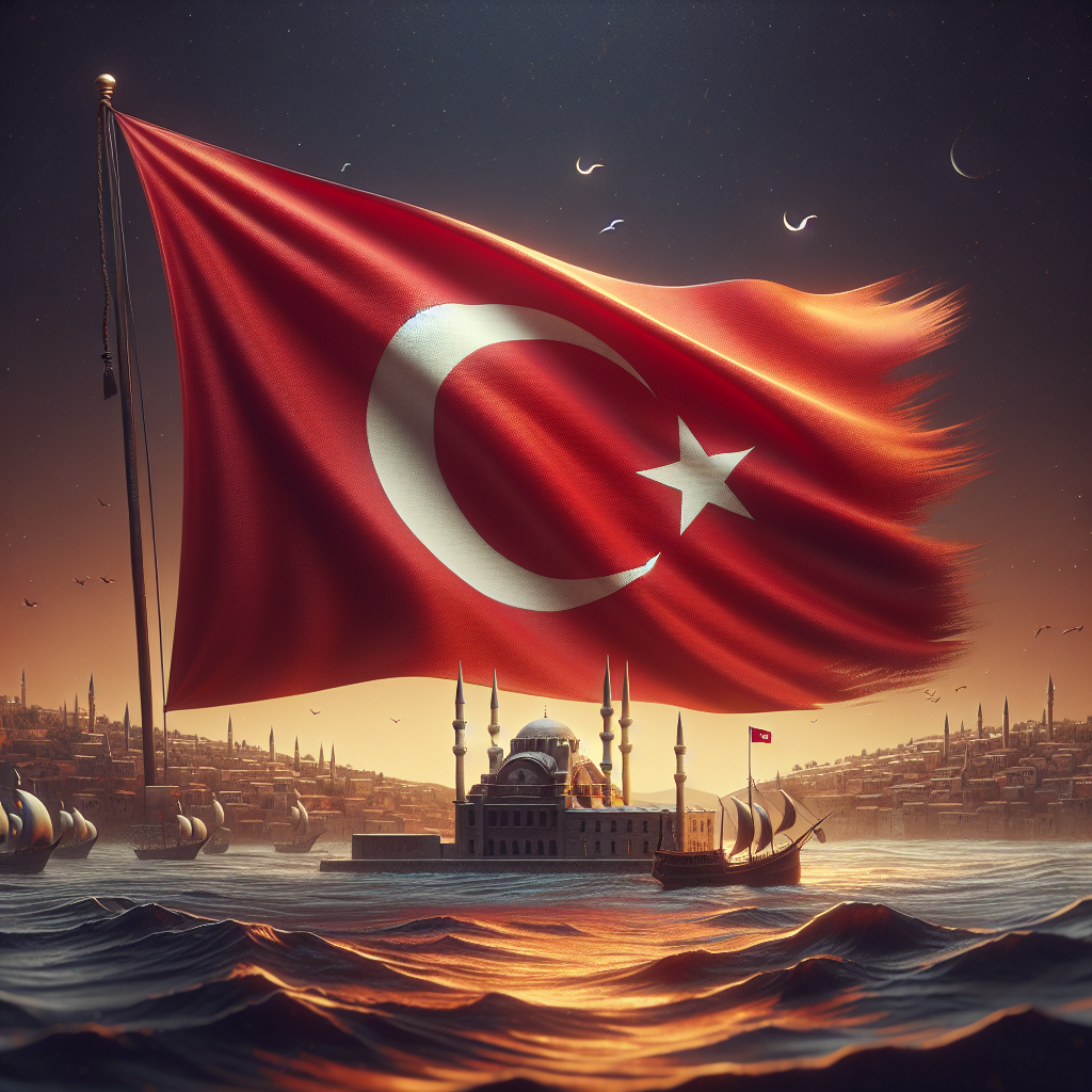 Türk Bayrağındaki Ay ve Yıldız Nereden Geliyor ? İşte Şanlı Türk Bayrağımızın Tarihi realistic style.