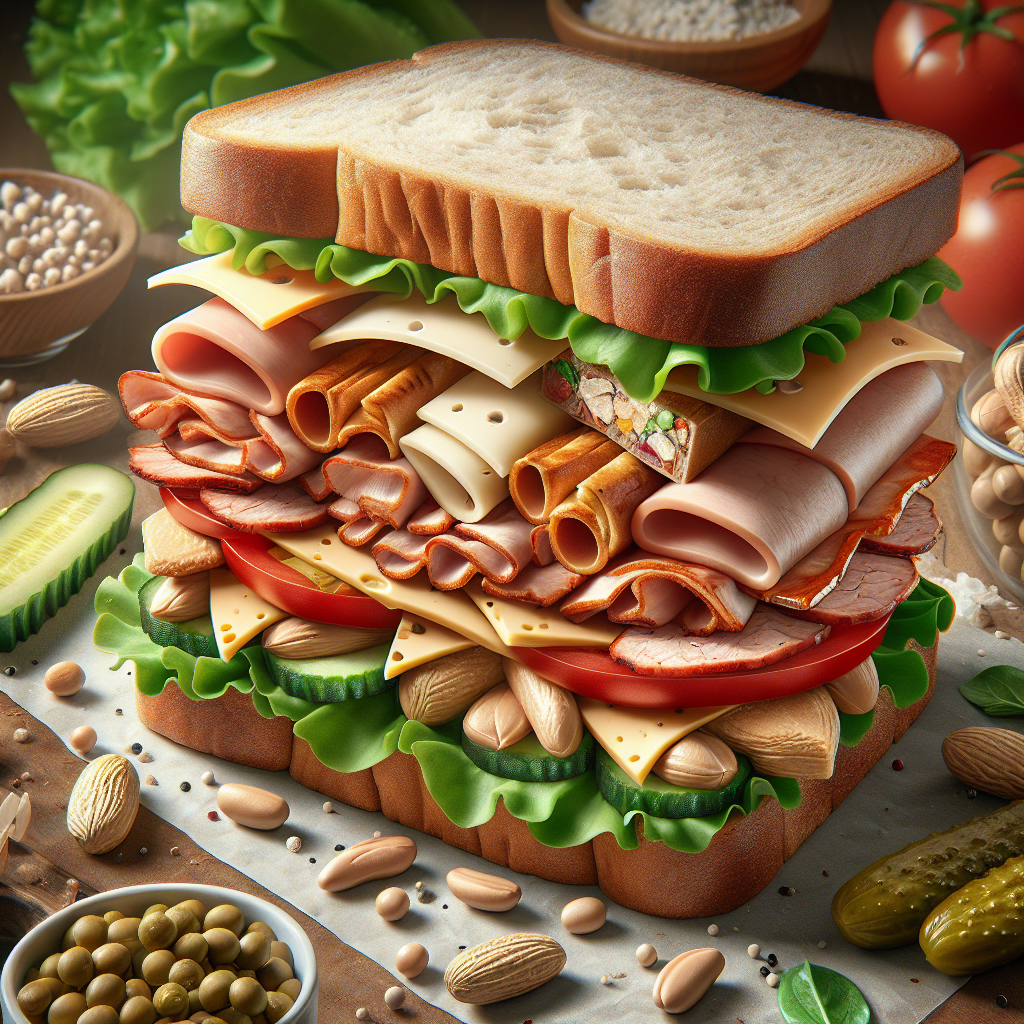 Doğru Sandviç Nasıl Olmalı ? Protein bombası bir tarif! realistic style.