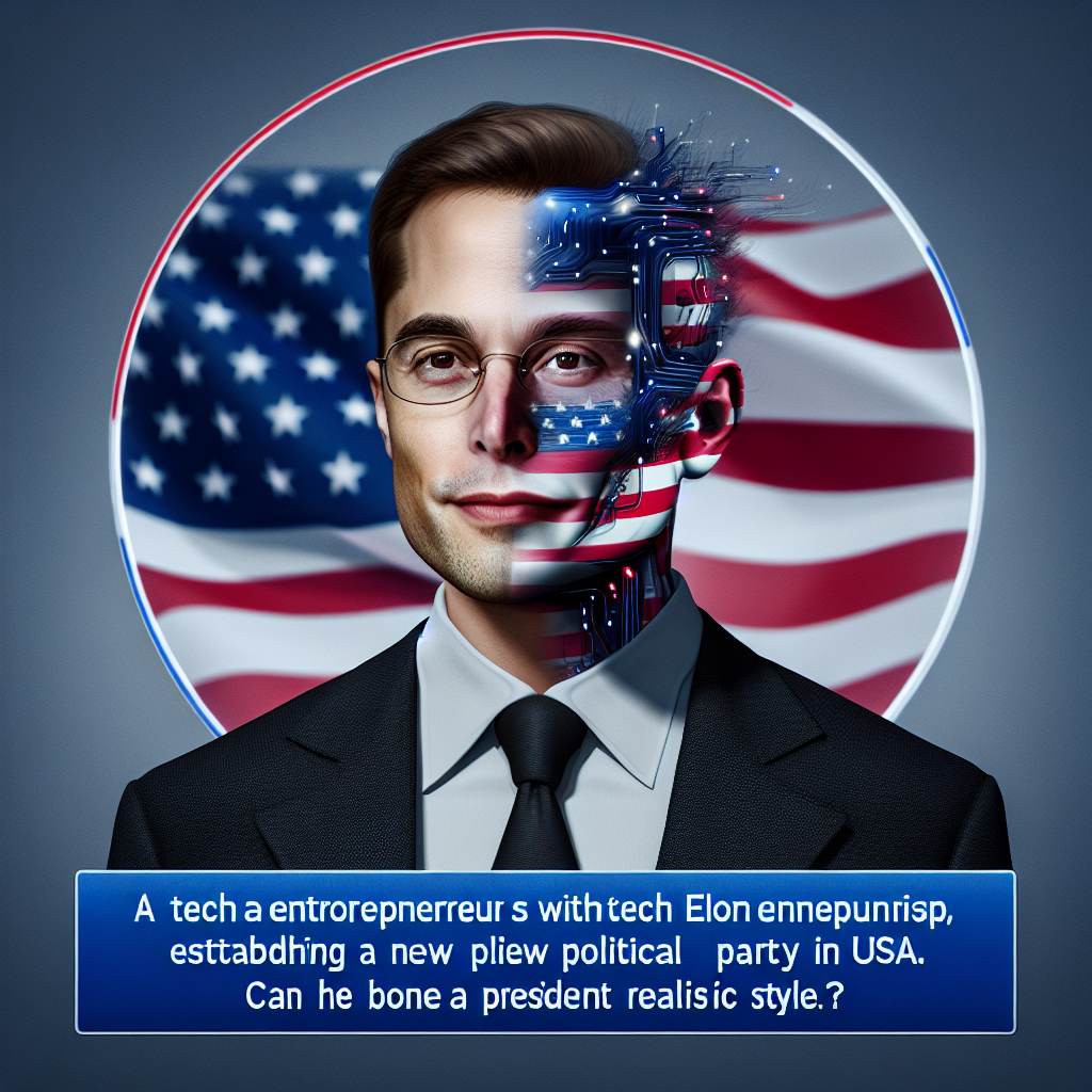 Yeni Parti Kuran Elon Musk ABD ye Başkan Olabilir mi ? realistic style