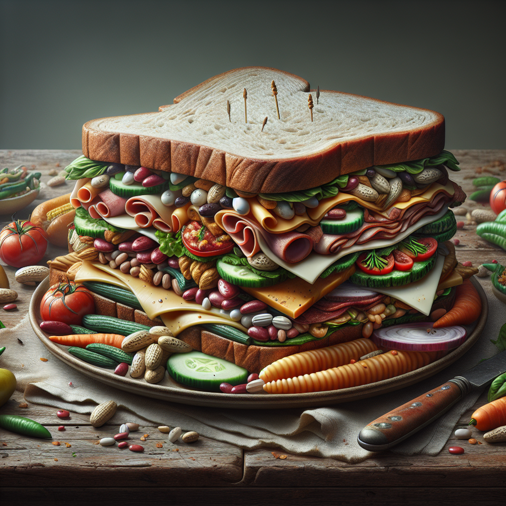 Doğru Sandviç Nasıl Olmalı ? Protein bombası bir tarif! realistic style.