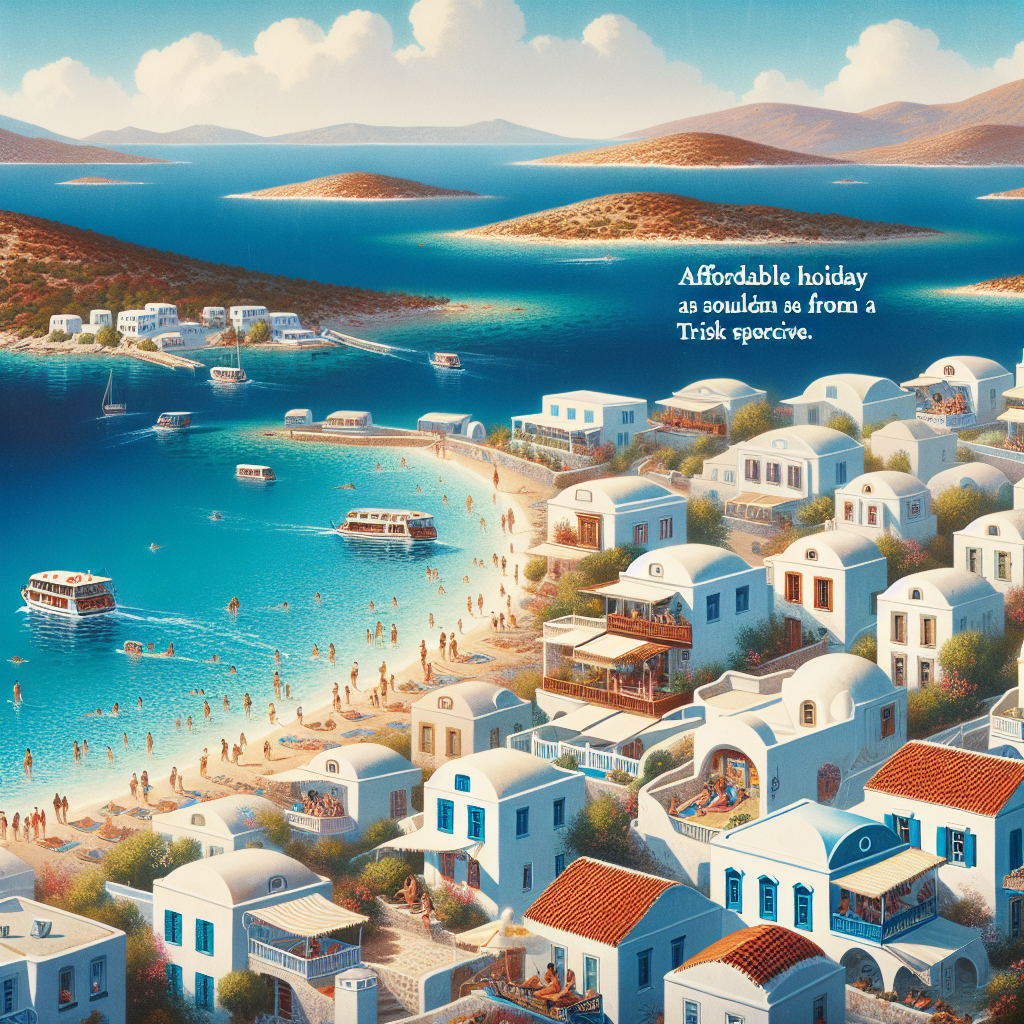 Yunan adaları tatilinin Türkiye'den ucuz olması realistic style