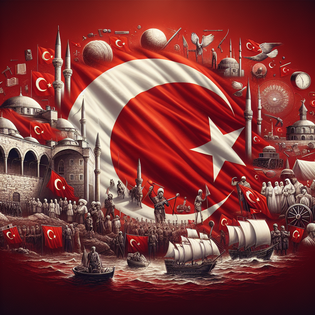Türk Bayrağındaki Ay ve Yıldız Nereden Geliyor ? İşte Şanlı Türk Bayrağımızın Tarihi realistic style.