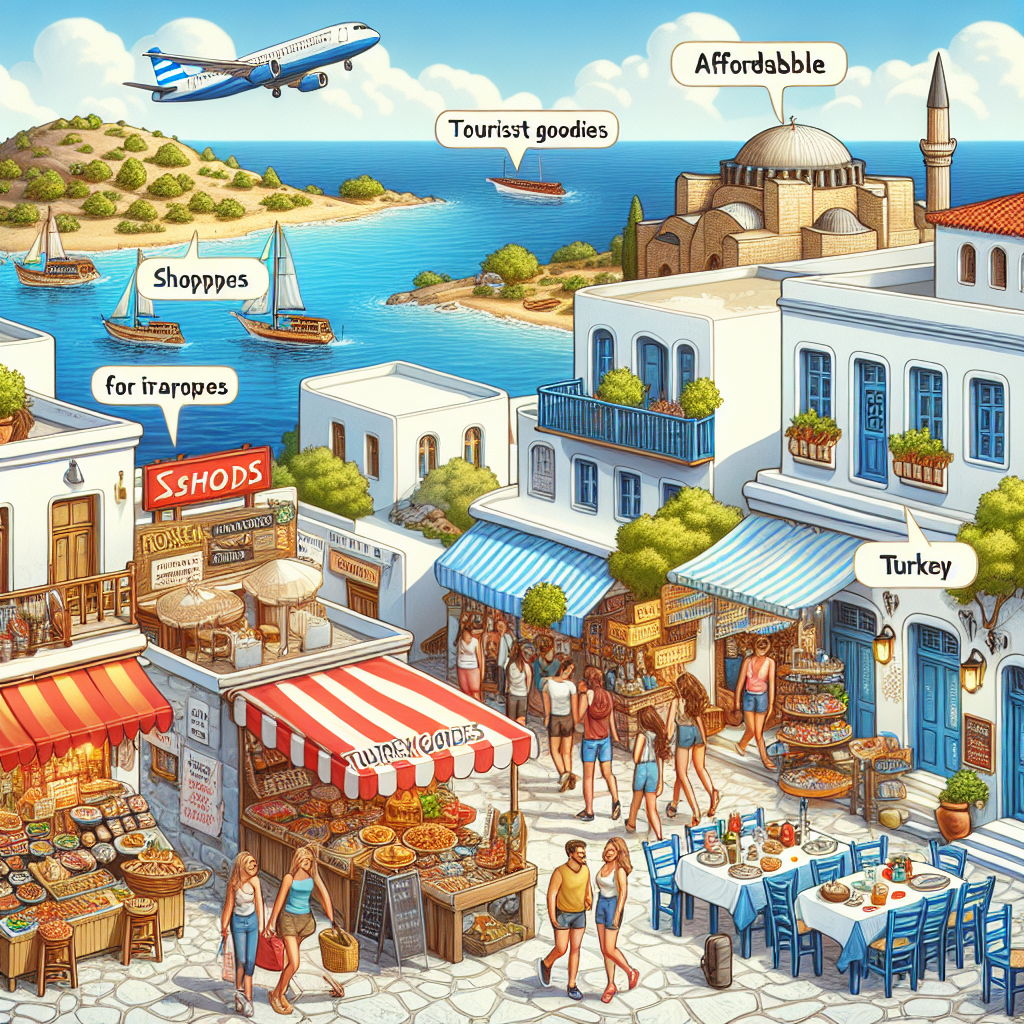 Yunan adaları tatilinin Türkiye'den ucuz olması realistic style
