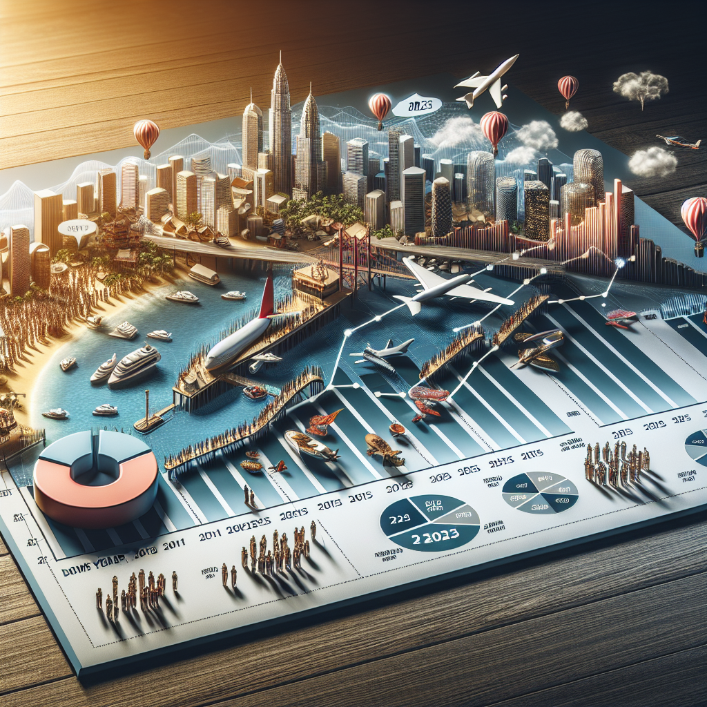 Yeni Yılda 2025'de beklenen Turizm Rakamları realistic style.