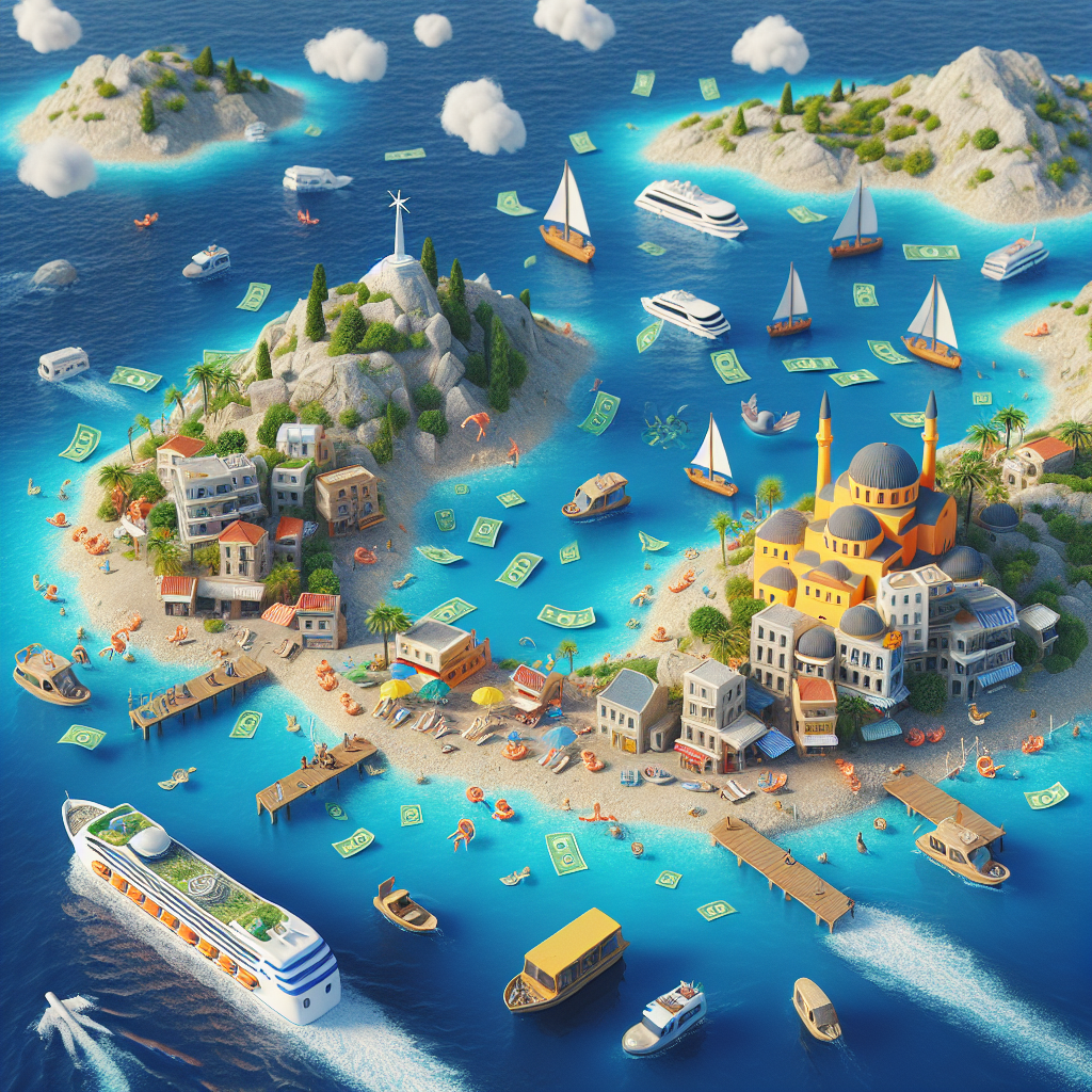 Yunan adaları tatilinin Türkiye'den ucuz olması realistic style