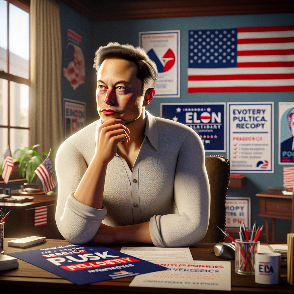 Yeni Parti Kuran Elon Musk ABD ye Başkan Olabilir mi ? realistic style