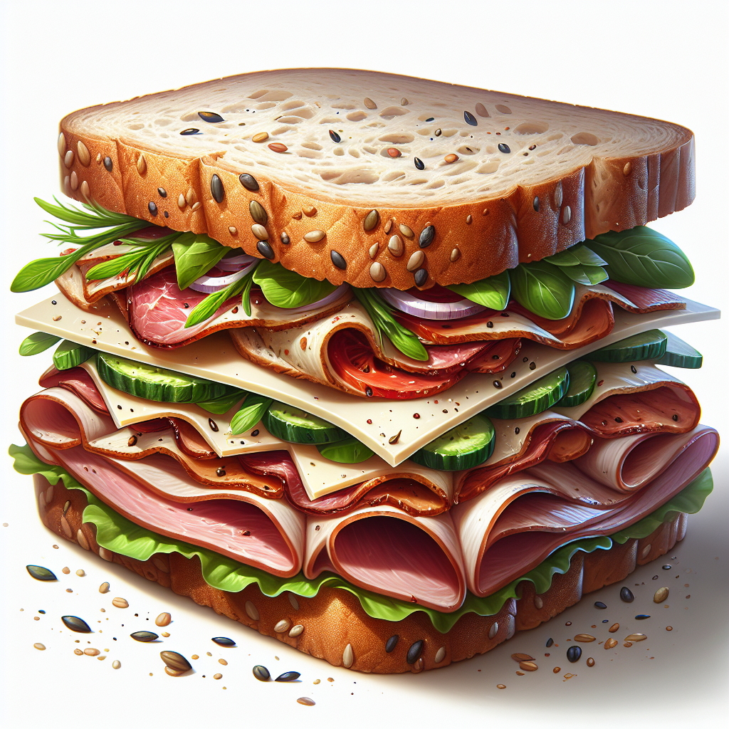 Doğru Sandviç Nasıl Olmalı ? Protein bombası bir tarif! realistic style.