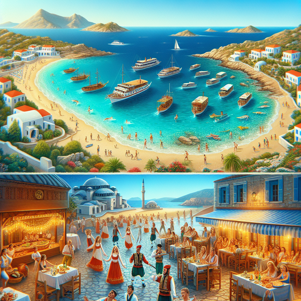 Yunan adaları tatilinin Türkiye'den ucuz olması realistic style