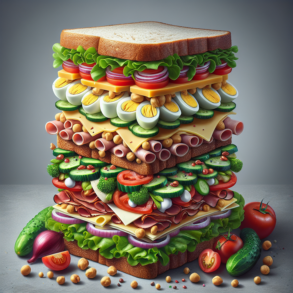 Doğru Sandviç Nasıl Olmalı ? Protein bombası bir tarif! realistic style.