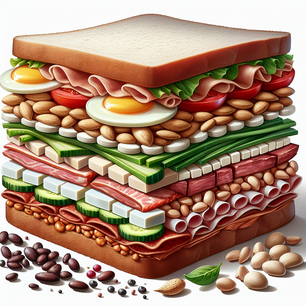 Doğru Sandviç Nasıl Olmalı ? Protein bombası bir tarif! realistic style.