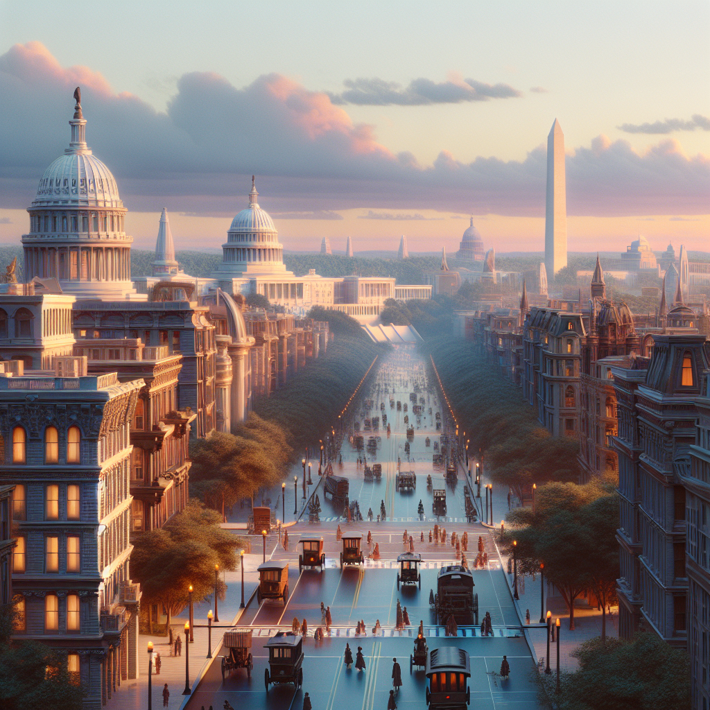 Washington DC Story, How it's finish this line ? realistic style
