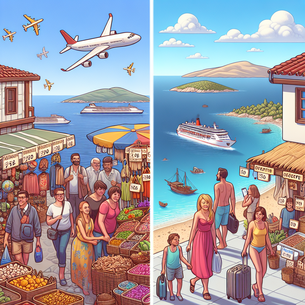 Yunan adaları tatilinin Türkiye'den ucuz olması realistic style