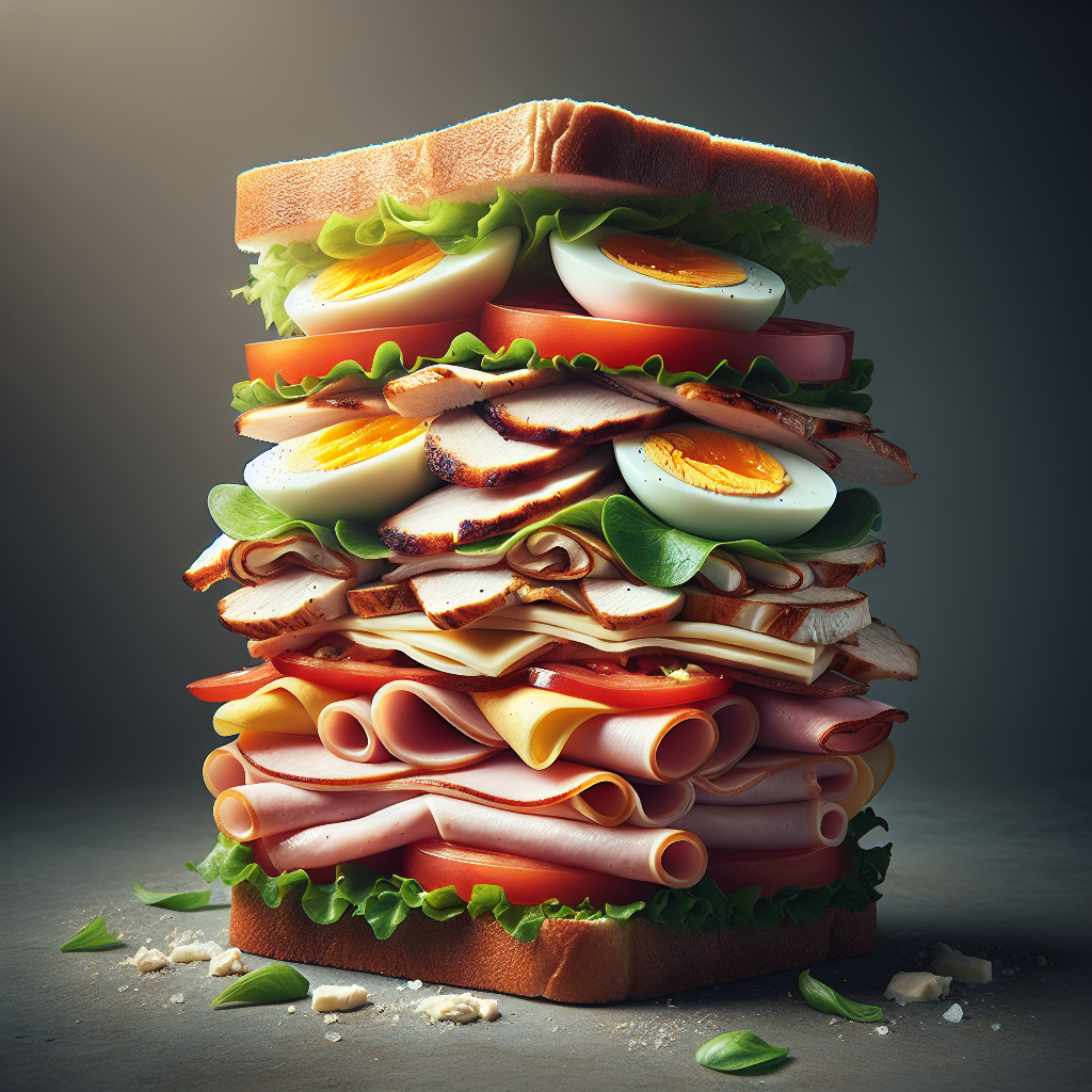 Doğru Sandviç Nasıl Olmalı ? Protein bombası bir tarif! realistic style.