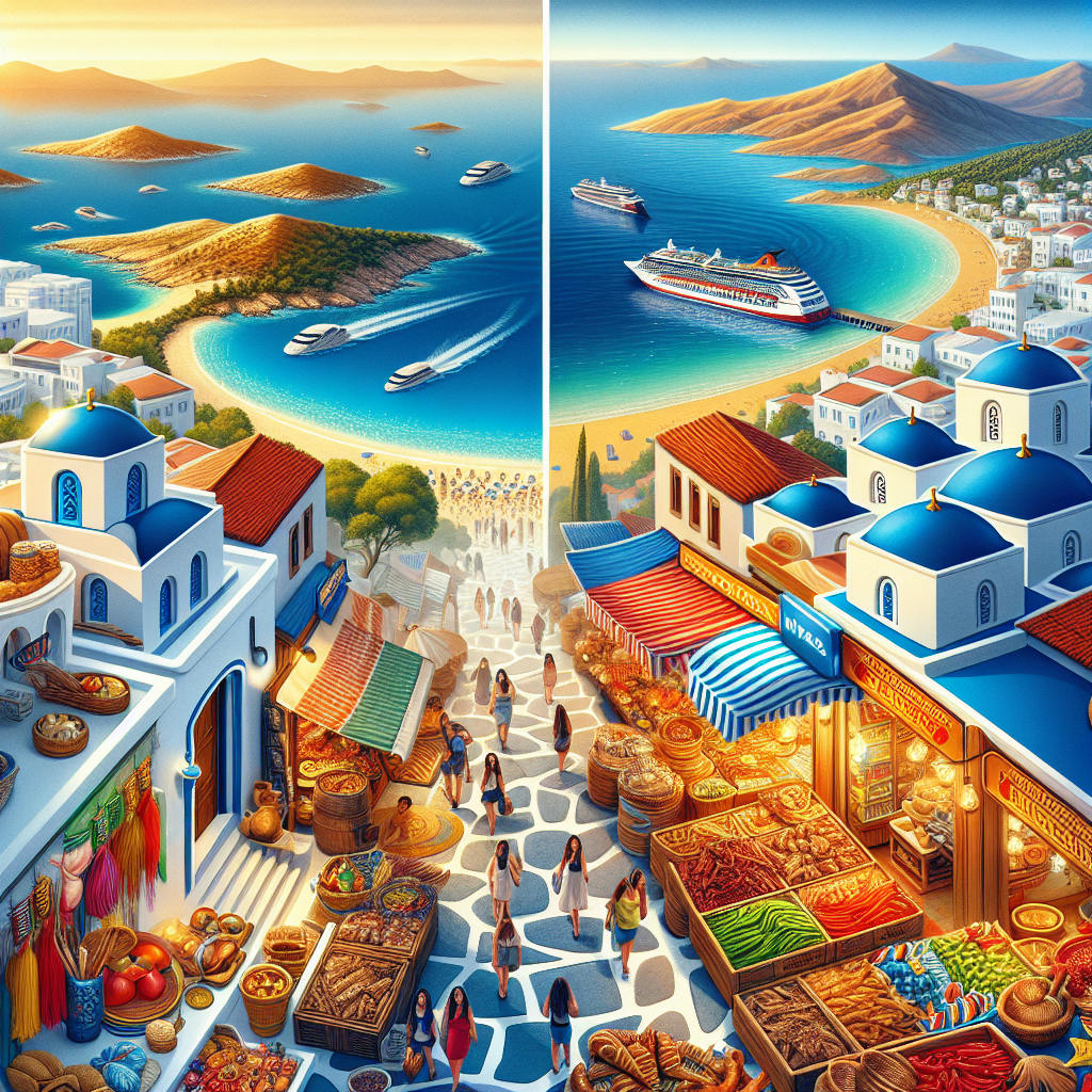 Yunan adaları tatilinin Türkiye'den ucuz olması realistic style