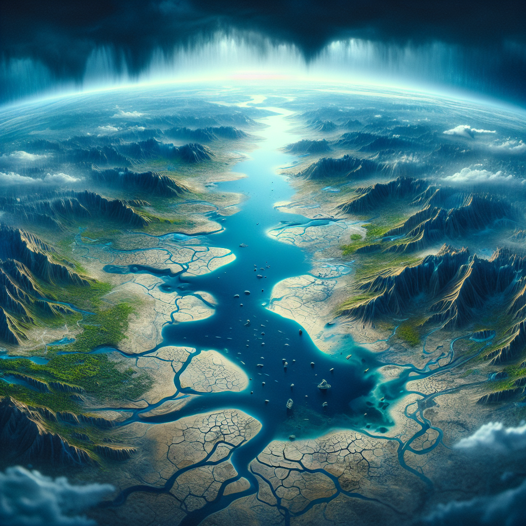 Dünya'da Azalan Su Kaynakları Korkutuyor. 2030 ve Sonrası Felaket Gibi realistic style.