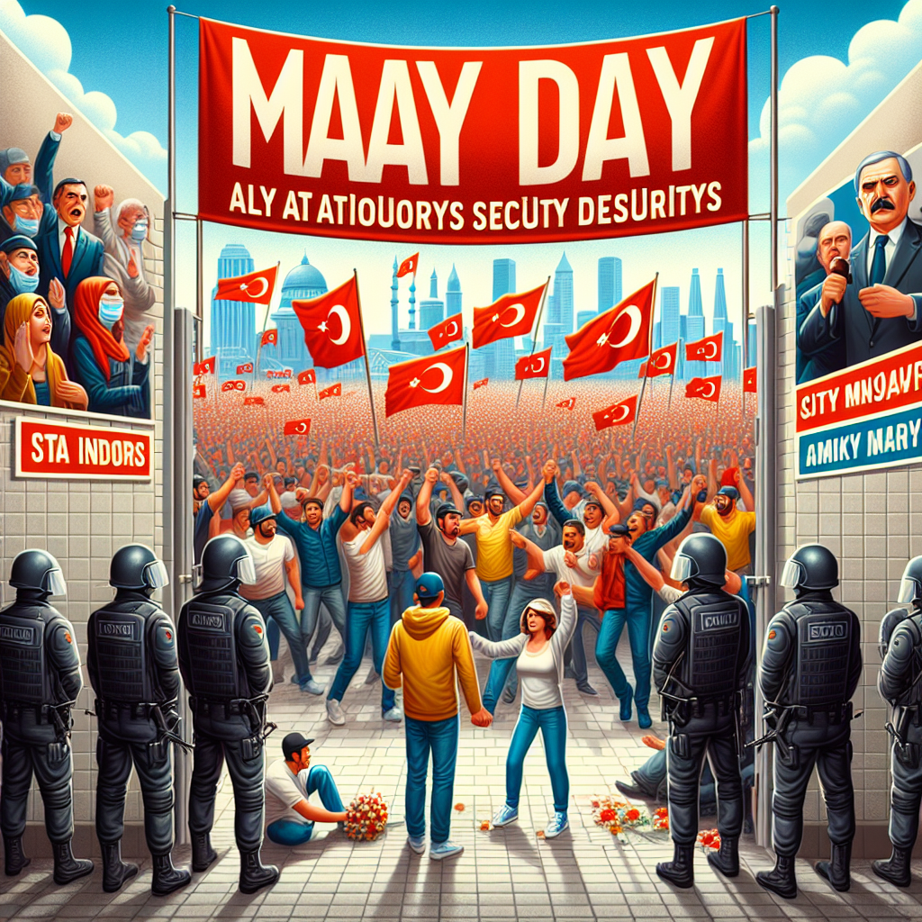 Türkiye'de İşçi Bayramı 1 Mayıs Kutlanacak mı ? İmamoğlu İçerde, güvenlik önemleri bekleniyor realistic style.