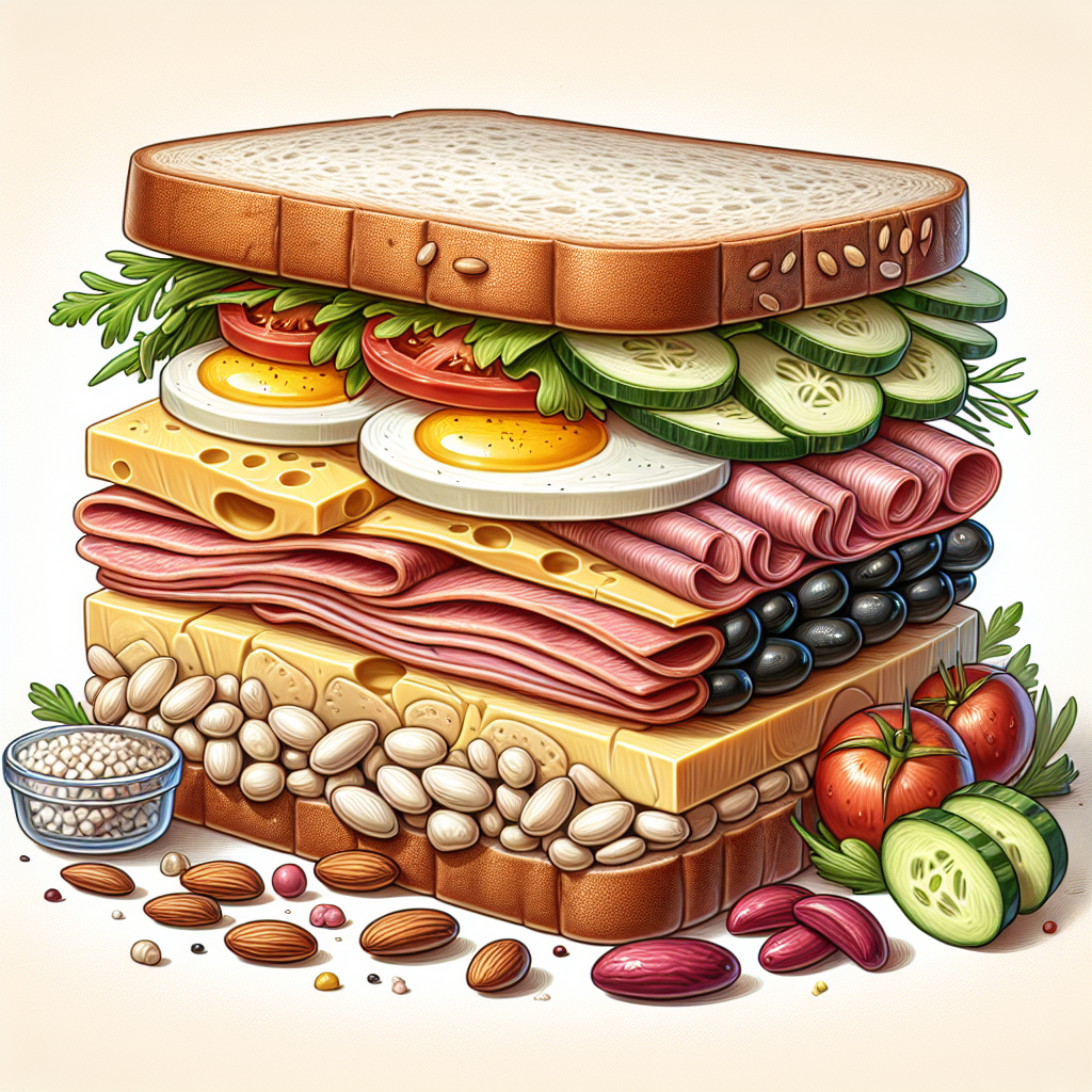 Doğru Sandviç Nasıl Olmalı ? Protein bombası bir tarif! realistic style.