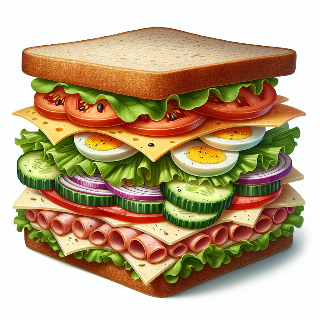 Doğru Sandviç Nasıl Olmalı ? Protein bombası bir tarif! realistic style.