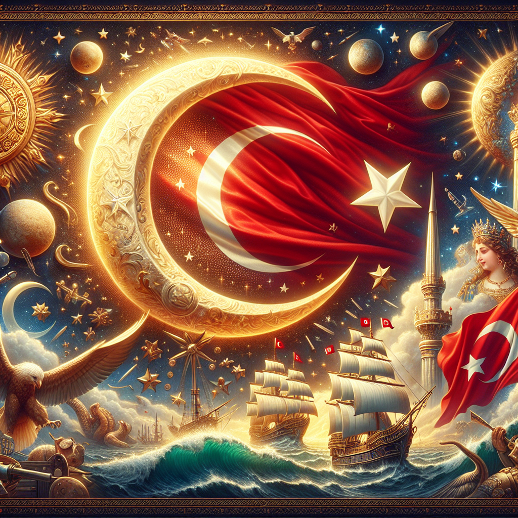 Türk Bayrağındaki Ay ve Yıldız Nereden Geliyor ? İşte Şanlı Türk Bayrağımızın Tarihi realistic style.